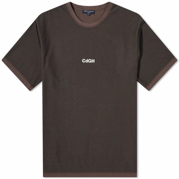 Photo: Comme des Garçons Homme Men's CdGH Double Faced T-Shirt in Brown