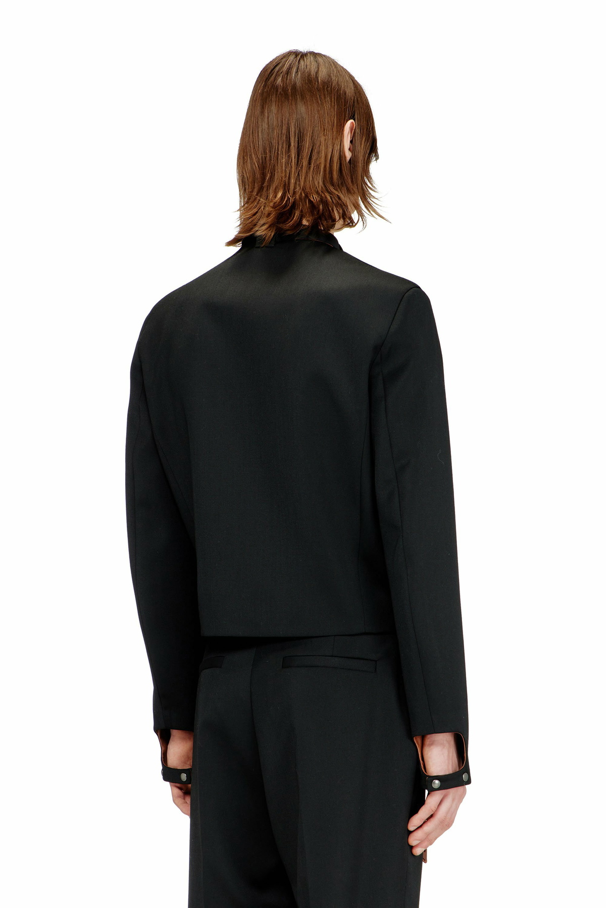 Diesel Tailored jacket with biker neck strap - Jackets Mens in Black