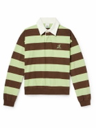 AGOLDE - RSVP Logo-Embroidered Striped Cotton Rugby Shirt - Green