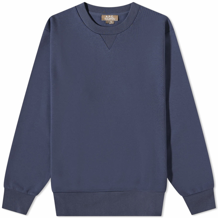 Photo: A.P.C. x Jean Touitou Duck Crew Sweat in Dark Navy