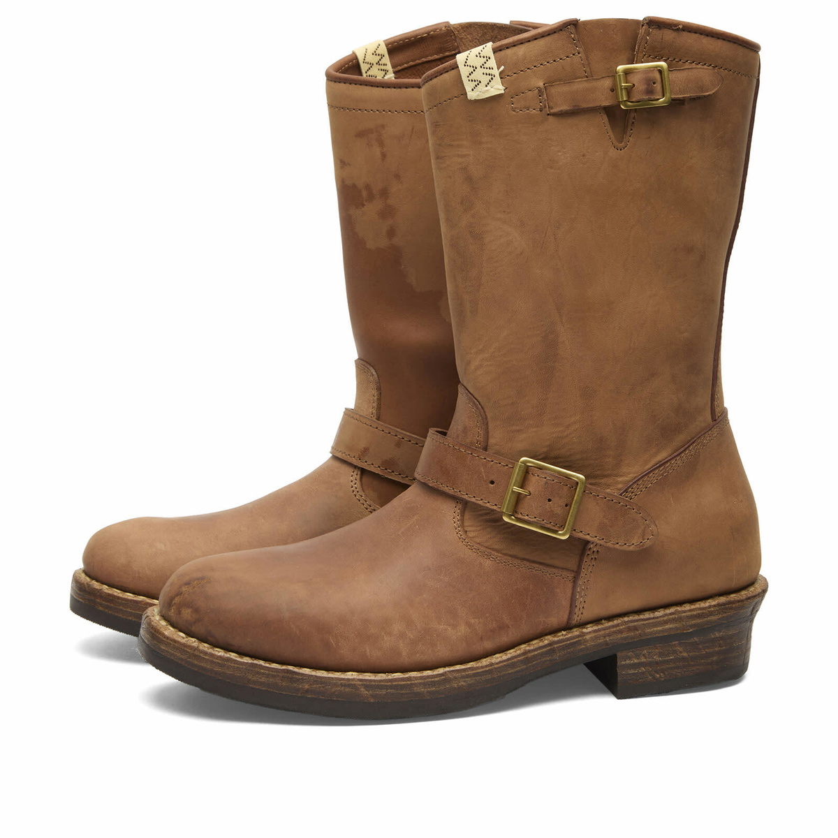 Visvim Men's Folk Buckle Ankle Boot in Brown