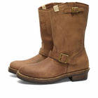 Visvim Men's Folk Buckle Ankle Boot in Brown