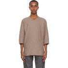 Homme Plisse Issey Miyake Beige V-Neck T-Shirt