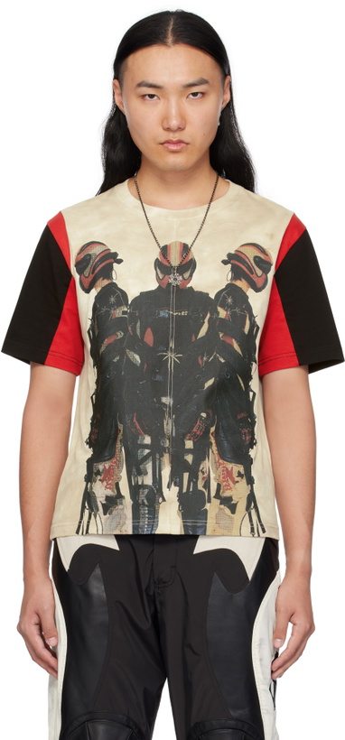 Photo: KUSIKOHC Off-White Moto Men Print T-shirt