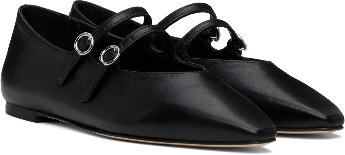 フラットシューズ aeyde Franny Ballerinas - Aeyde - Leather - Black Franny Double-Strap Flats – Aeyde