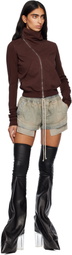 Rick Owens DRKSHDW Gray Concordians Fog Boxer Denim Shorts