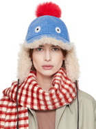 Marni Blue Pompon Denim Baseball Cap