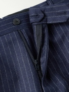 Caruso - Slim-Fit Pinstriped Wool Suit Trousers - Blue