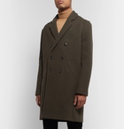 NN07 - Rasmus Double-Breasted Virgin Wool-Blend Overcoat - Green