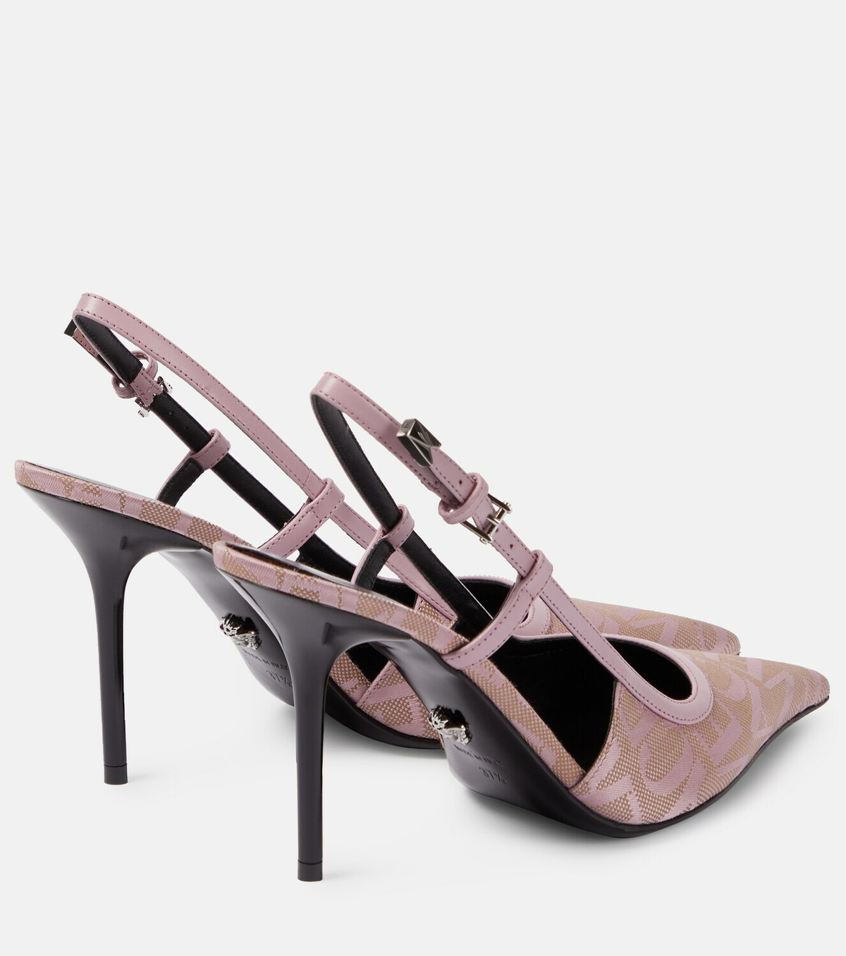 Versace Allover slingback pumps in pink - Versace