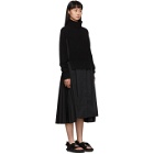 Sacai Black Knit Wool Dress
