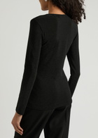 Diane Von Furstenberg Ursula Knotted Lamé top Black