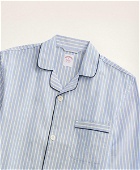 Brooks Brothers Men's Cotton Oxford Stripe Pajamas | Blue
