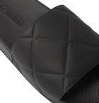 Bottega Veneta - Intrecciato Rubber Slides - Black