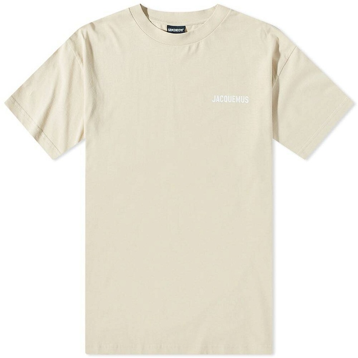 Photo: Jacquemus Men's Classic Logo T-Shirt in Light Beige