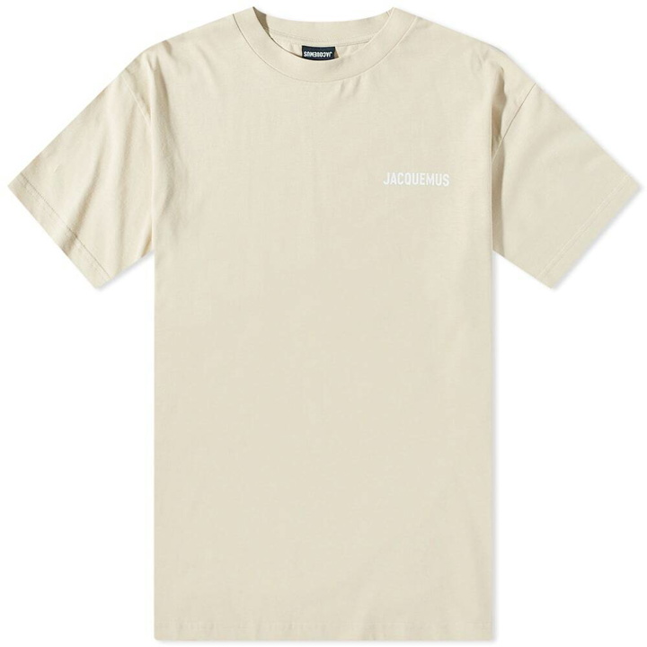 Photo: Jacquemus Men's Classic Logo T-Shirt in Light Beige