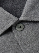 Stòffa - Wave Brushed Double-Faced Merino Wool Overshirt - Gray