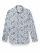Etro - Cutaway-Collar Paisley-Print Cotton-Poplin Shirt - Blue