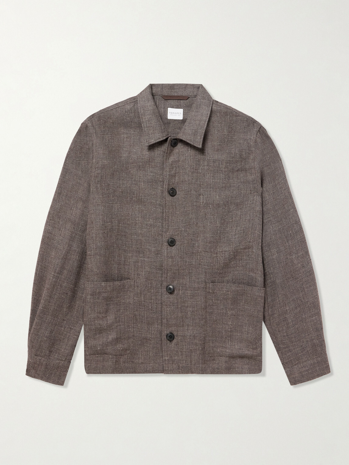 Sunspel - Cotton and Linen-Blend Overshirt - Brown