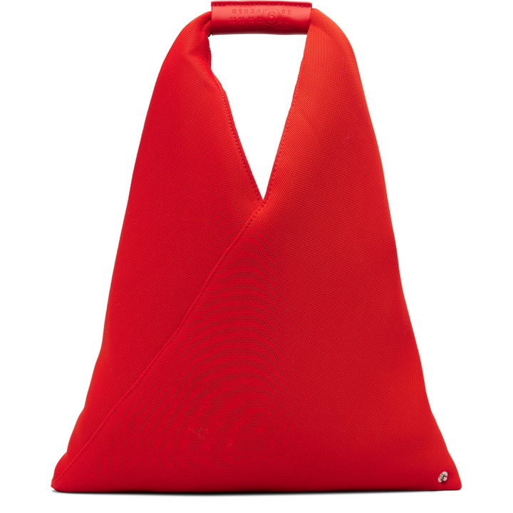 Photo: MM6 Maison Margiela Orange Small Triangle Tote