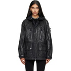 Stone Island Black Q100027 Slick Nylon Tela-TC Jacket