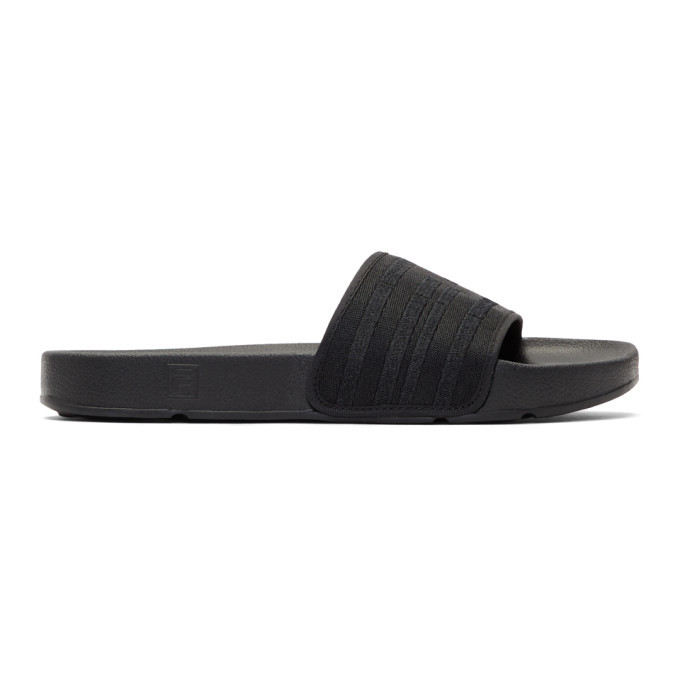 Photo: Baja East Black Fila Edition Drifter Slides