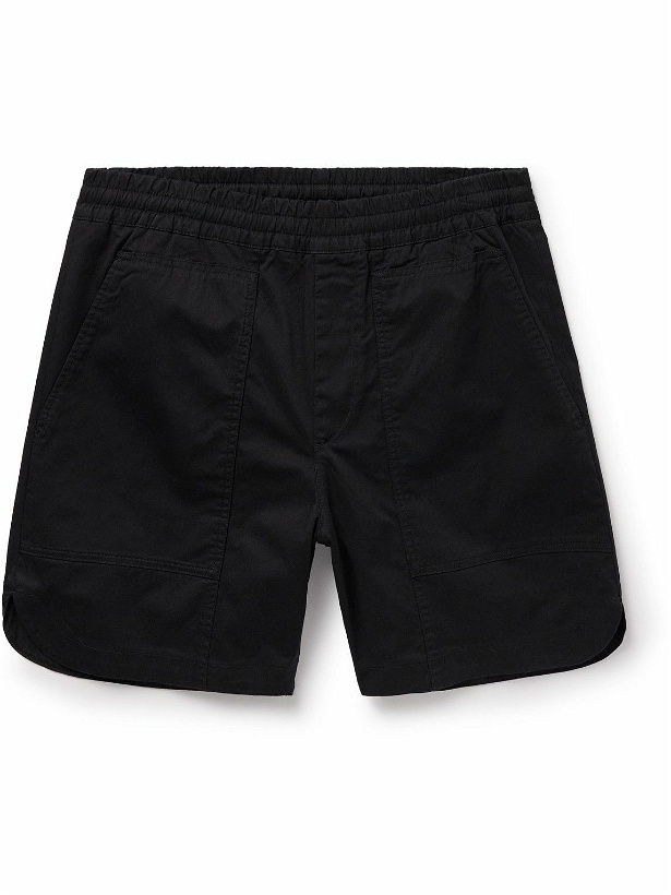 Photo: NN07 - Jon 1800 Straight-Leg Organic Cotton-Blend Twill Shorts - Black