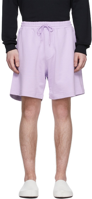 Photo: MSGM Purple Cotton Shorts