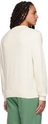 Lacoste Off-White Logo Sweatshirt