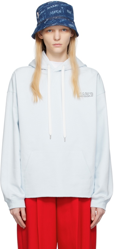 Photo: Marni Blue Printed Hoodie