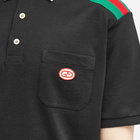 Gucci Men's GRG Logo Polo Shirt in Black