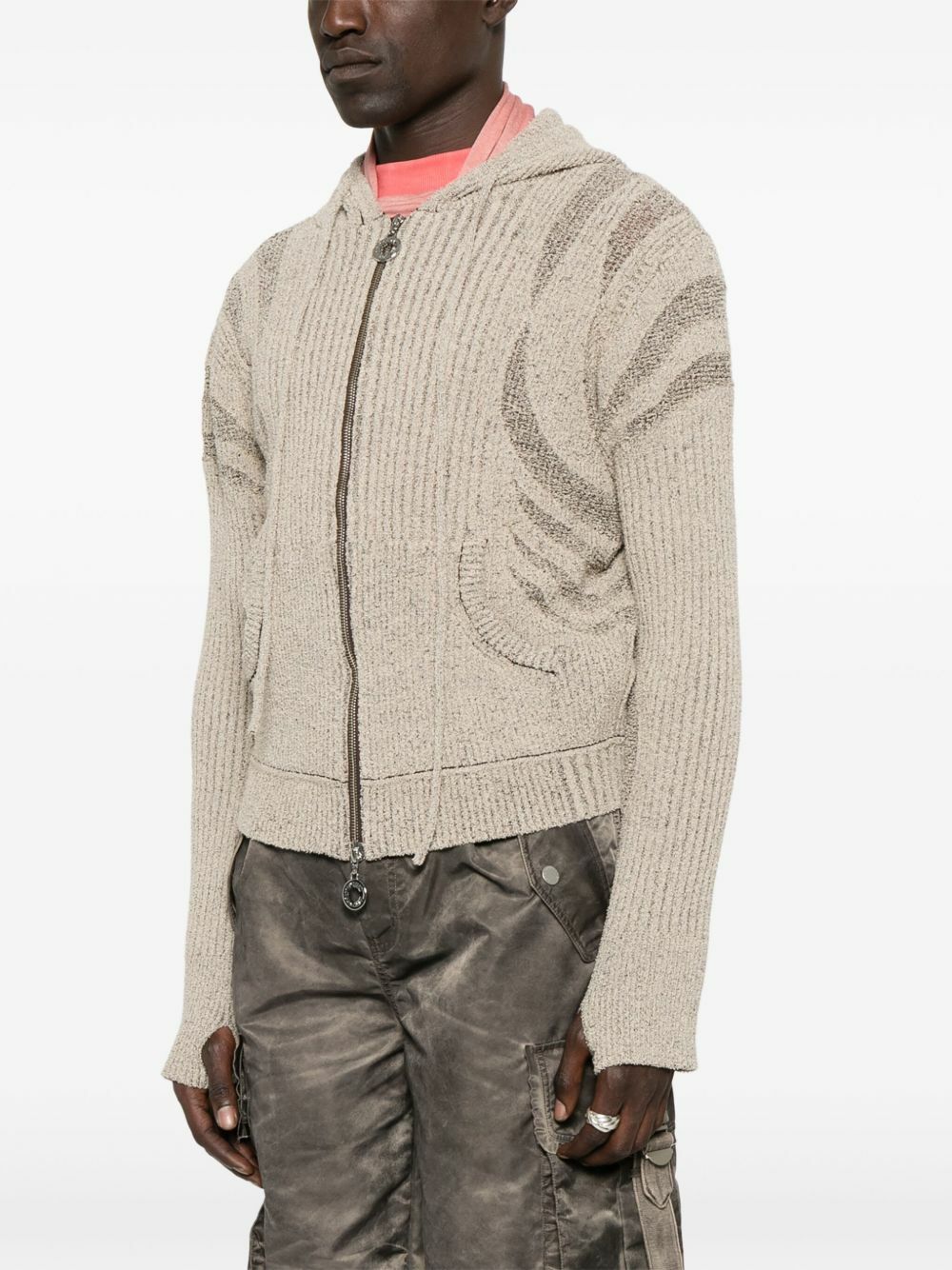 Charlie Constantinou ニット Charlie Constantinou Knit Zip-Up Hoodie Charlie Constantinou