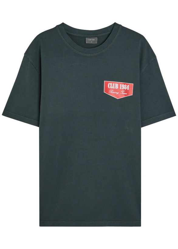 Photo: Club 1984 Racing Printed Cotton T-shirt Grey