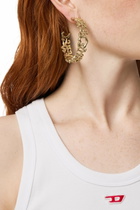 Diesel Stainless steel hoop earrings - Earrings - Unisex - Gold