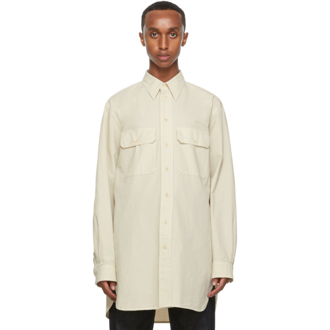 Lemaire Off-White Denim Military Shirt Lemaire