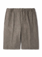PIACENZA 1733 - Straight-Leg Herringbone Linen Shorts - Neutrals