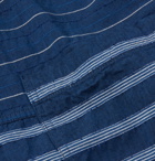 Universal Works - Striped Cotton-Blend Shirt - Blue