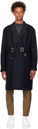 sacai Navy Belted Coat
