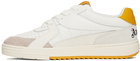 Palm Angels White & Yellow University Sneakers