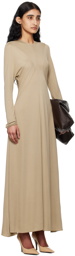 The Row Beige Venusia Maxi Dress