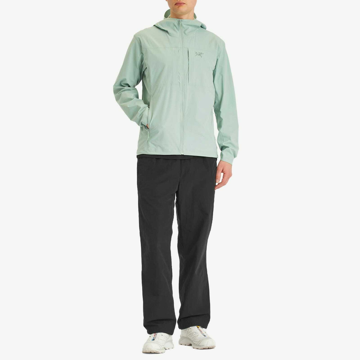 Arc'teryx Men's Gamma Lightweight Softshell Hoodie in Stone Green