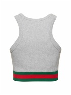 GUCCI Cotton Blend Tank Top with Web