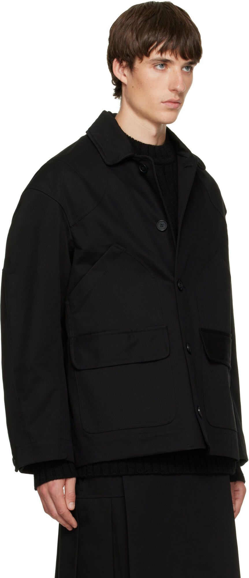 Simone Rocha Black Workwear Field Jacket