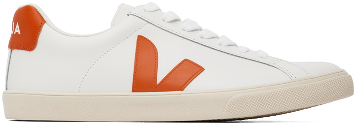 Photo: VEJA White & Orange Esplar Sneakers