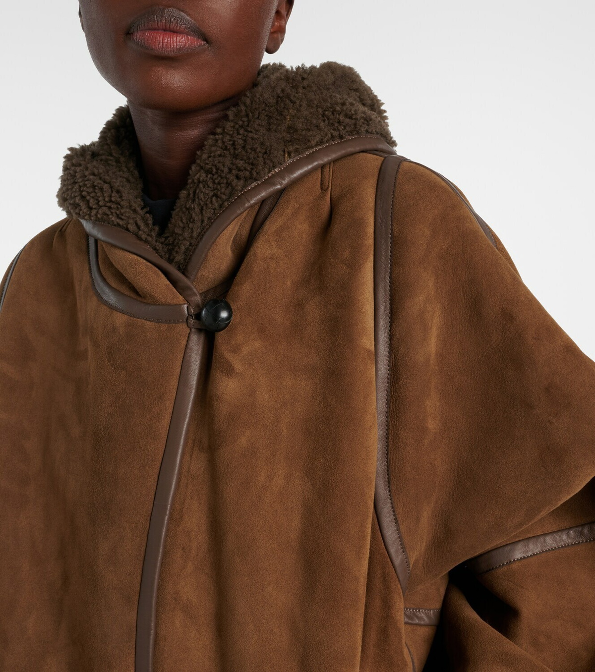 Isabel Marant Amiel leather-trimmed suede jacket