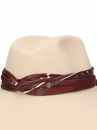 MAISON MICHEL - Big Virginie Wool Hat W/ Silk Hatband
