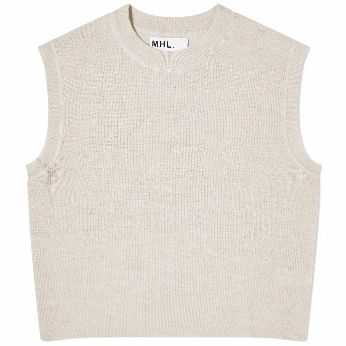 MHL by Margaret Howell Chunky Knit Slipover Vest Grey | END