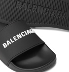 BALENCIAGA - Logo-Detailed Rubber Slides - Black
