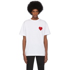 Palm Angels White Pin My Heart T-Shirt