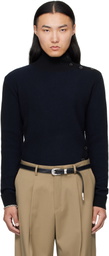 MMIC Navy & Black Oblique Turtleneck